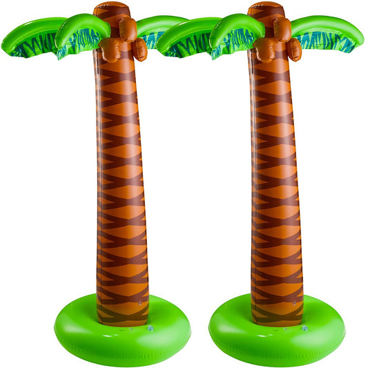 Kicko inflatable palm tree front view for tropical party ambiance.