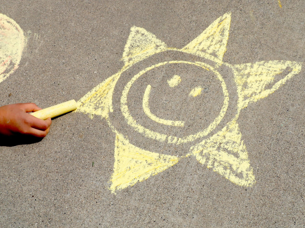 Kid Made Modern dustless chalk provides clean, smooth lines with less dust.