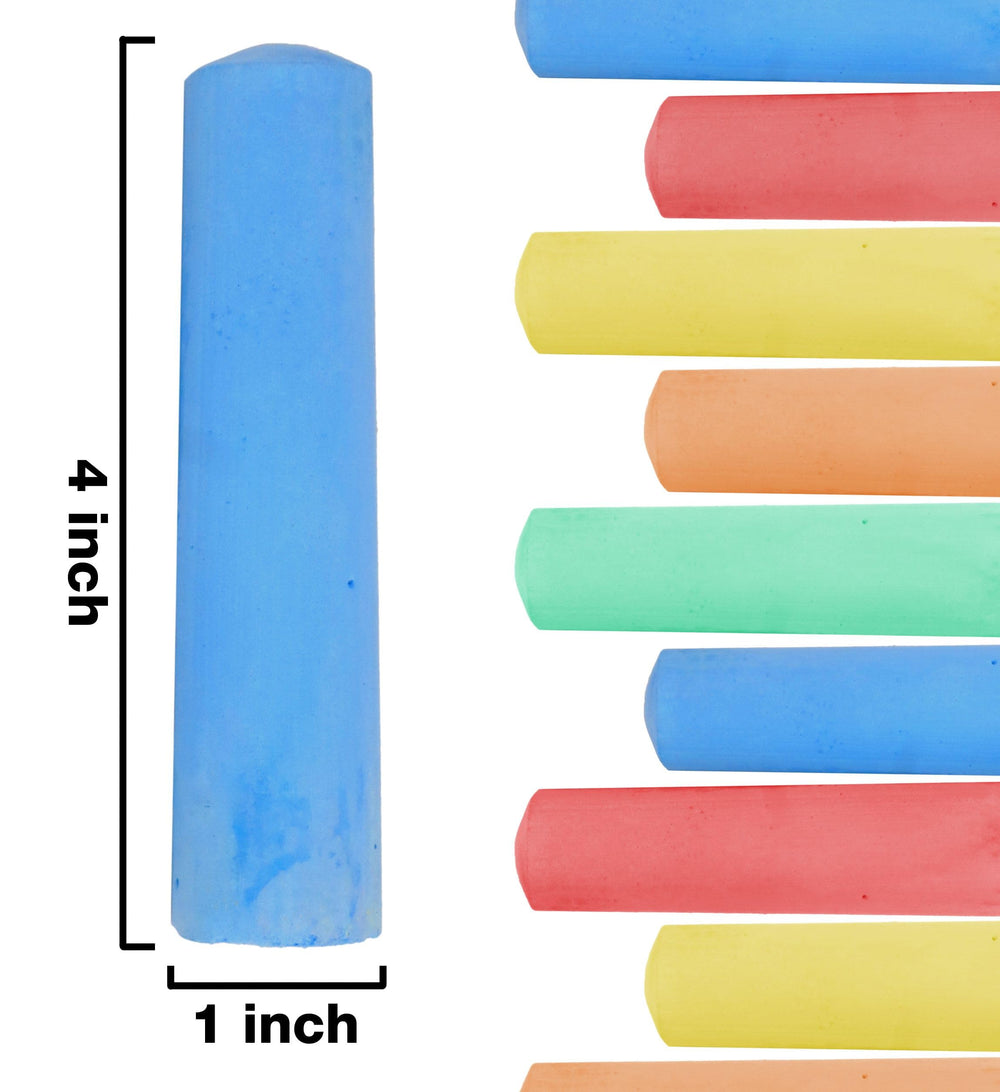 Kid Made Modern glitter chalk sticks add sparkle to sidewalks for playful designs.
