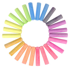 Durable, break-resistant chalk sticks ideal for kids' outdoor creativity