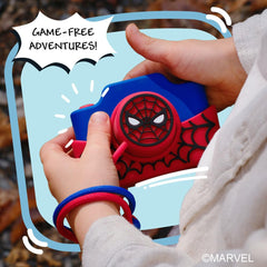 Kidamento Spider-Man camera detachable lens cap protecting the rear lens