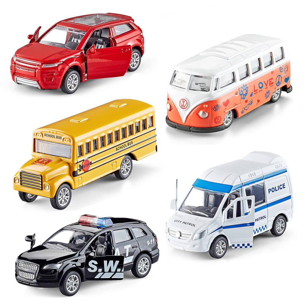KIDAMI die-cast van with open doors for interactive play
