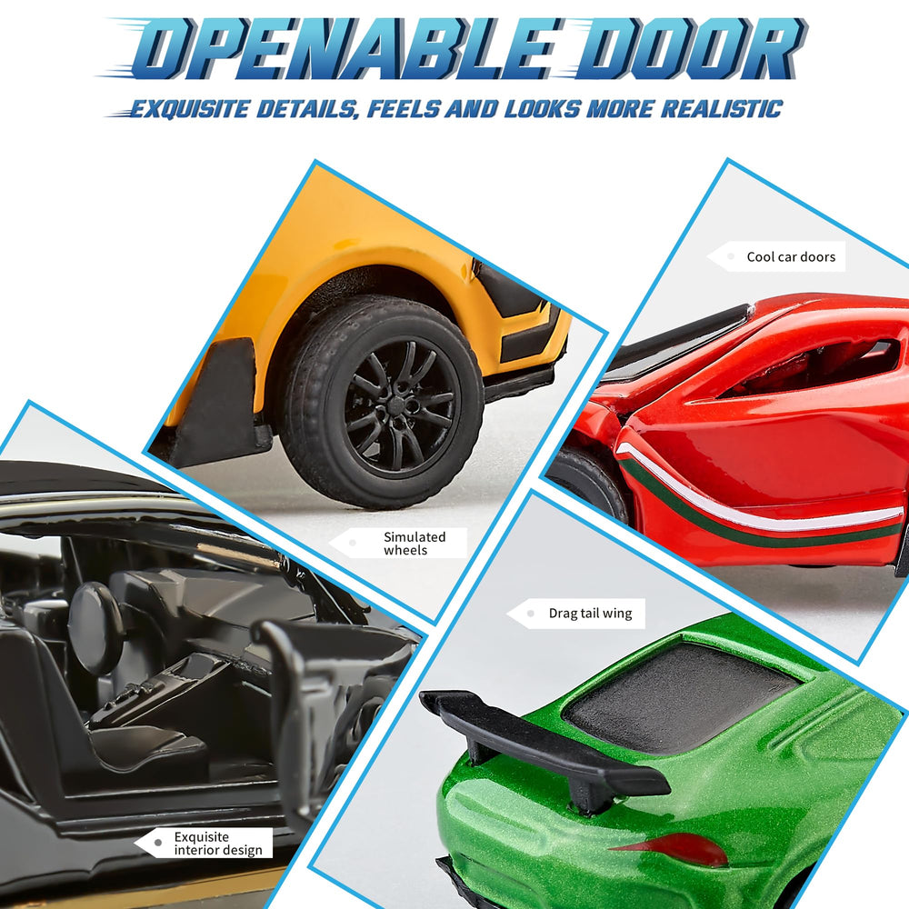 KIDAMI die-cast mini vehicles 1:64-scale offer durable build for lasting play.