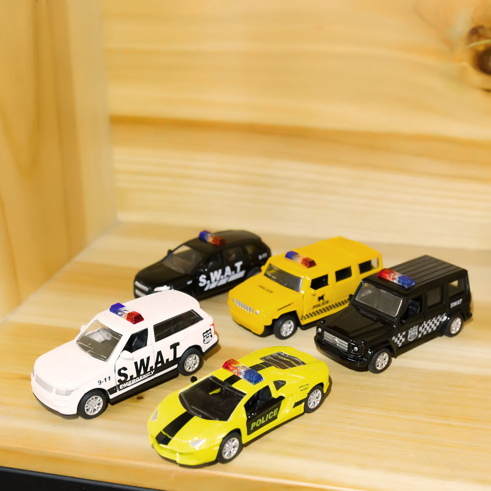 Kidami gift-ready police car set, ideal for birthdays and holidays.