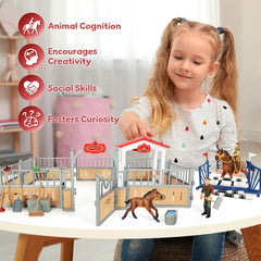 KIDBEST Fences and grooming tools enhance realistic care routines.