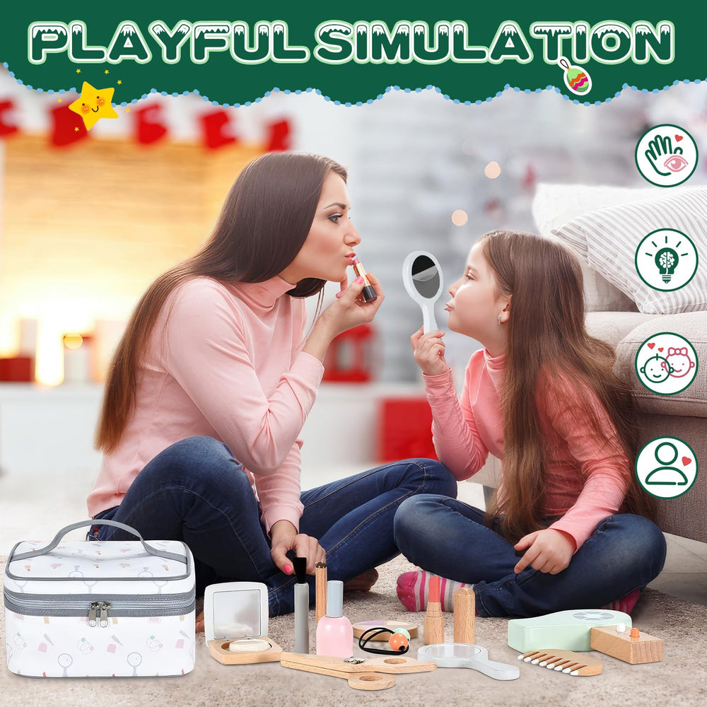 KIDBEST wooden hair salon tools ready for imaginative styling play.