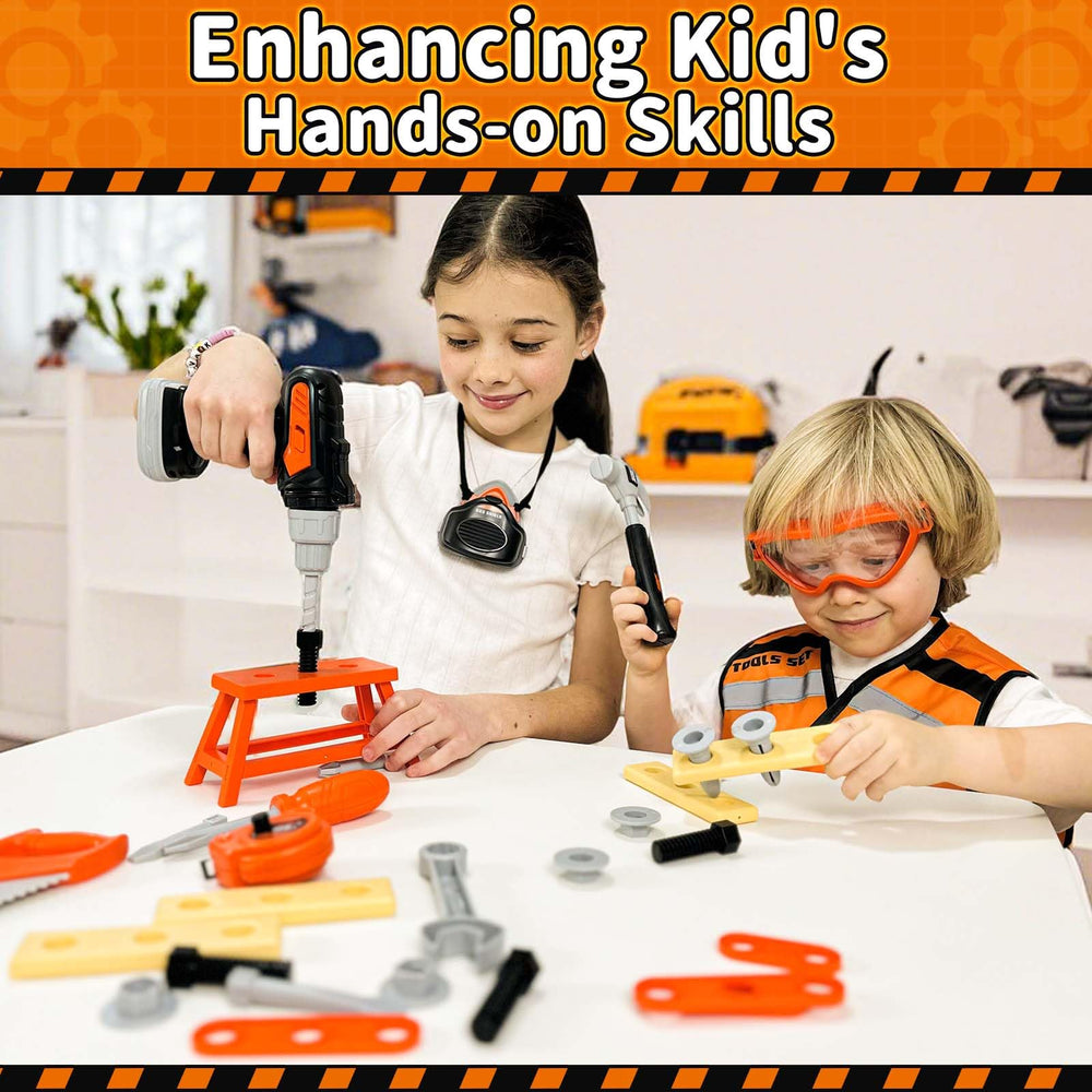 KidBloom saw and hammer encouraging coordination through hands-on play.