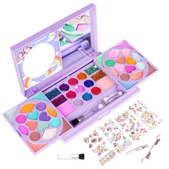 KidCheer makeup palette for imaginative play, featuring 36 eye shadows, 9 lip glosses, and 2 blushes.