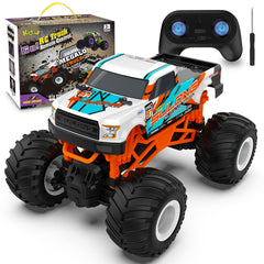 Kidcia 1:16-scale RC Monster Truck with durable shell for safe outdoor play.