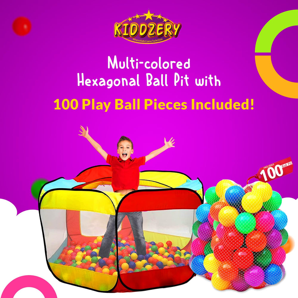 Kiddee ball pit with 100 included balls in vibrant colors for safe sensory play