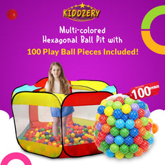 Kiddey ball pit with 100 balls included for colorful, engaging play.