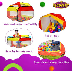 Kiddey ball pit folds into a compact zipped storage bag after use