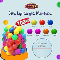 Kiddey ball pit interior view shows room to explore and play.