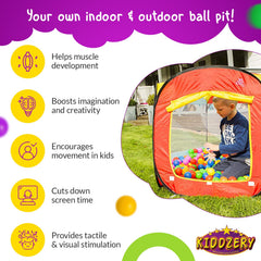 Kiddey ball pit in playroom or backyard setting