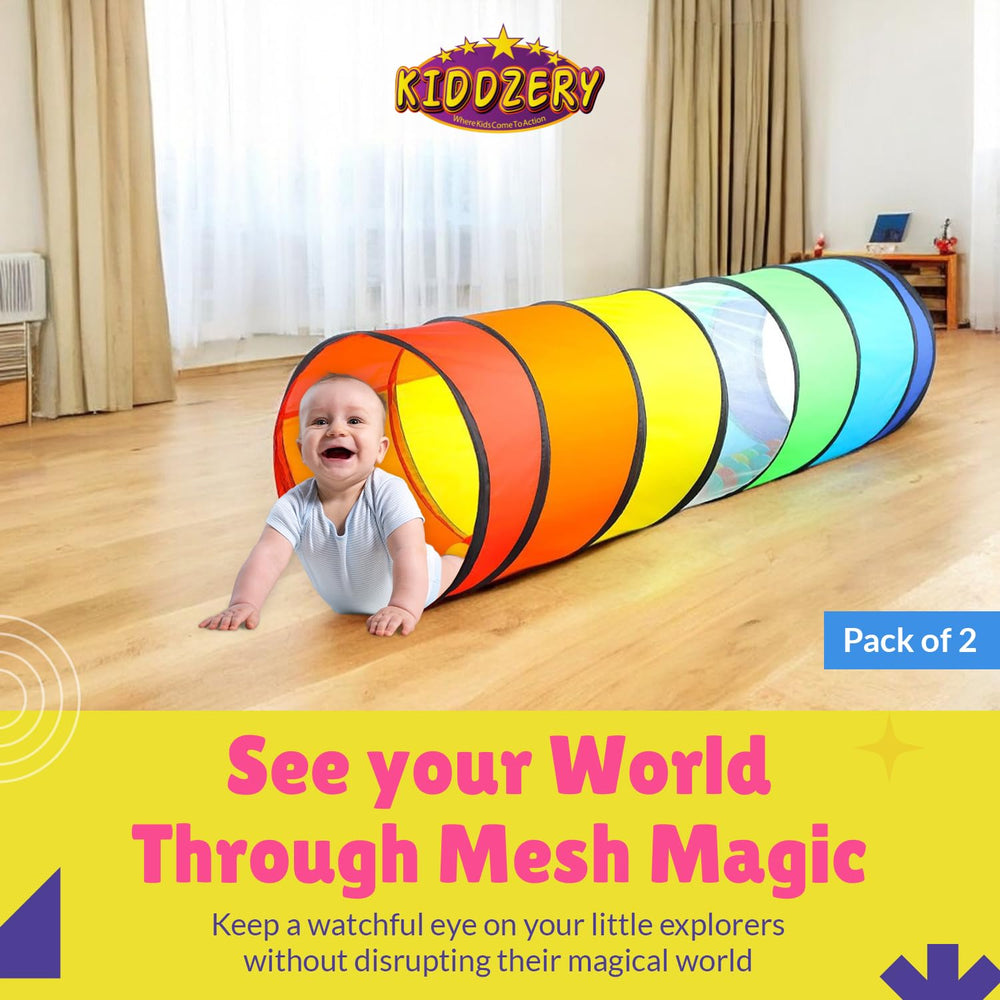 Kiddey breathable mesh tunnel ensures airflow during crawl time.