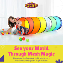 Kiddey durable tunnel construction withstands energetic toddler and pet play.