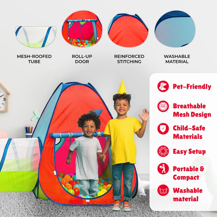Kiddey ground stakes and carrying case ensure stability and easy transport.