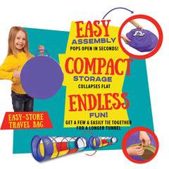 Kiddey Play Tunnel breathable mesh side keeps air circulating for comfy play