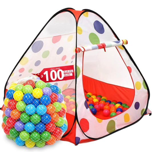 Kiddey pop-up ball pit tent in bright colors for imaginative play