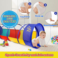 Kiddey pop-up tunnel folds flat for easy storage after play.