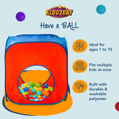 Kiddey pop-up tent and tunnel offers quick setup for indoor or outdoor fun.