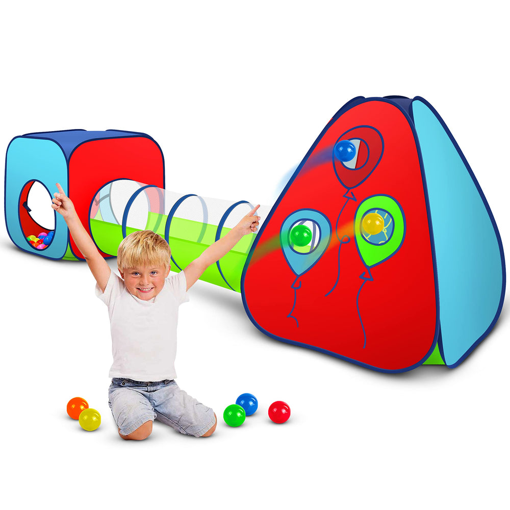 Kiddey travel-friendly tunnel tent for on-the-go fun.