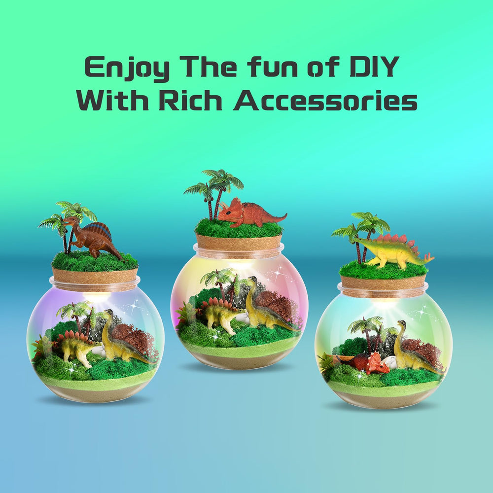 Kiddgroo dinosaur figures diorama for imaginative habitat design.