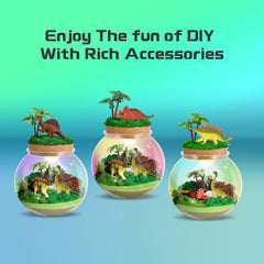 Kiddgroo dinosaur figures diorama for imaginative habitat design.