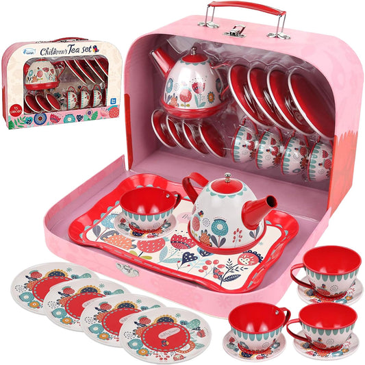 Kiddie Play tea set teapot with lid invites imaginative pretend play adventures.