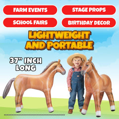 KiddieLoot indoor-outdoor display horse suitable for versatile venues.