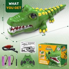 Kidditoy crocodile robot detachable tail for easy storage and travel