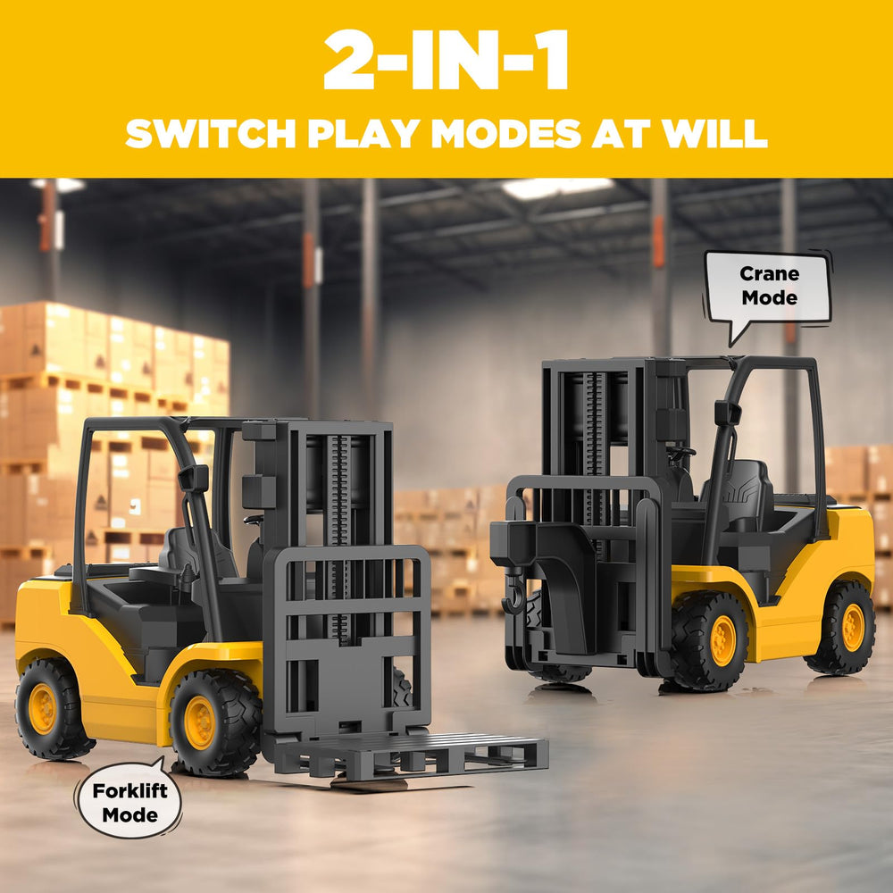 KIDDITOY forklift tires high grip enable stable movement on carpet and outdoors.