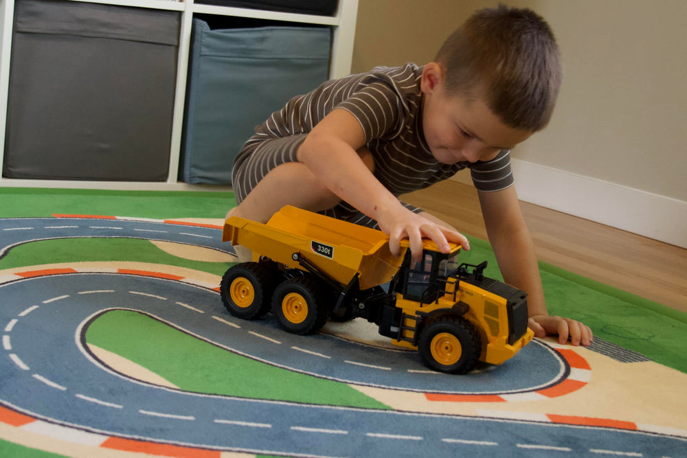 KIDDITOY Mighty 9-Channel RC Dump Truck indoor outdoor play versatility