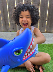 KIDDITOY RC Shark in pet chase mode excites dogs and cats alike.
