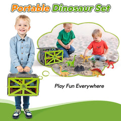 Kiddiworld dinosaur figure closeup highlighting diverse species and textures.