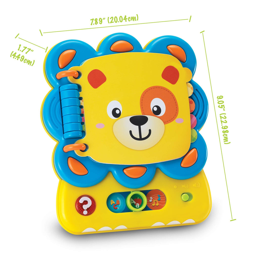 KiddoLab Chapa the Lion Alphabet Book quiz mode invites interactive learning.