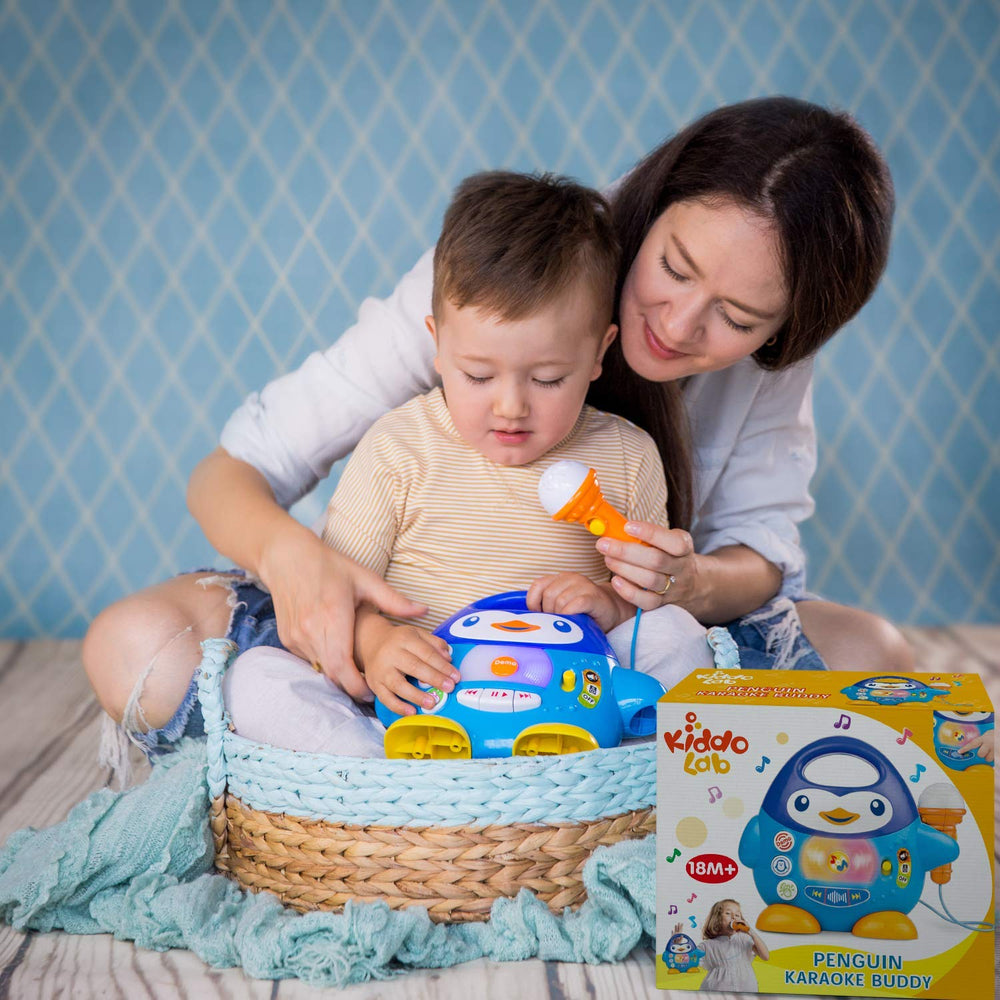 KiddoLab Penguin Karaoke Buddy kid-friendly design supports growing performers.
