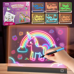 KiddyFunpals Lumiboards front view shows a mess-free drawing board for kids.
