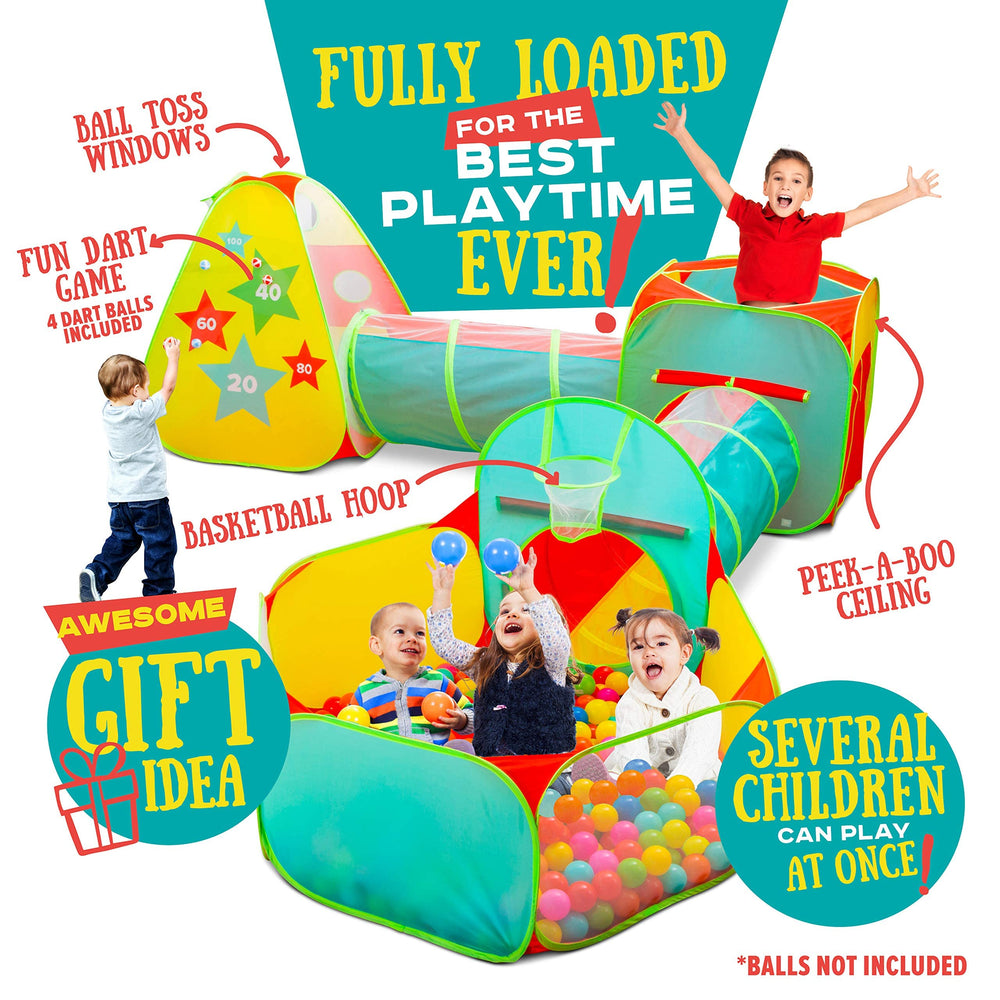 Kiddzery pop-up play tent offers quick setup and easy storage.