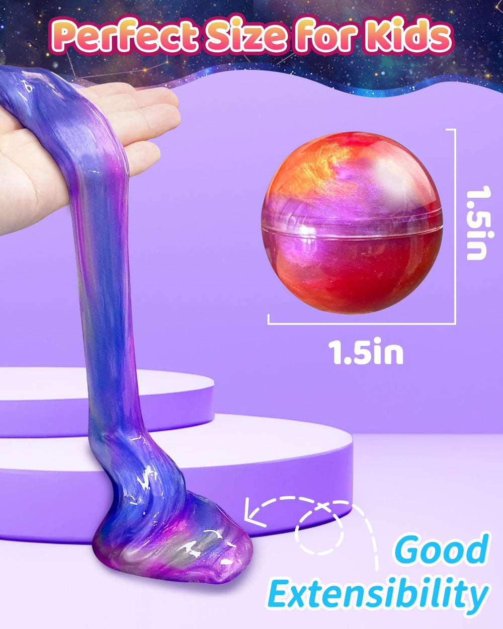 Kidific Galaxy Slime Ball party favor adds color to celebrations