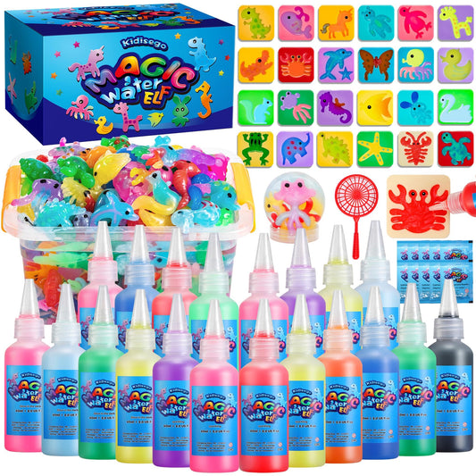 Kidisego Aqua Fairy kit cover with vibrant color bottles for creative play