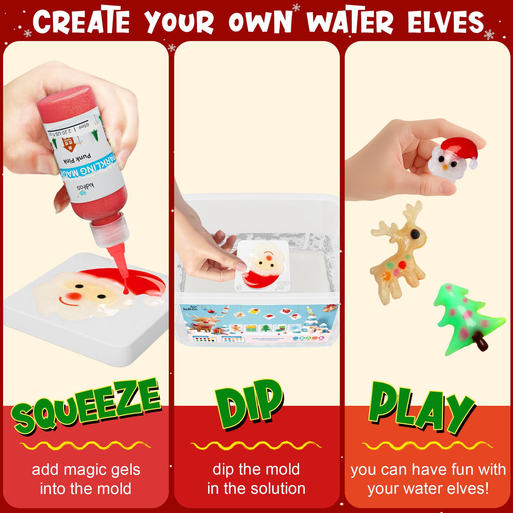 Kiditos Christmas Magic Water Elf Kit Christmas molds inspire shape recognition