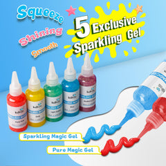 Kiditos Magic Powder packets for creative gel mixing and discovery.