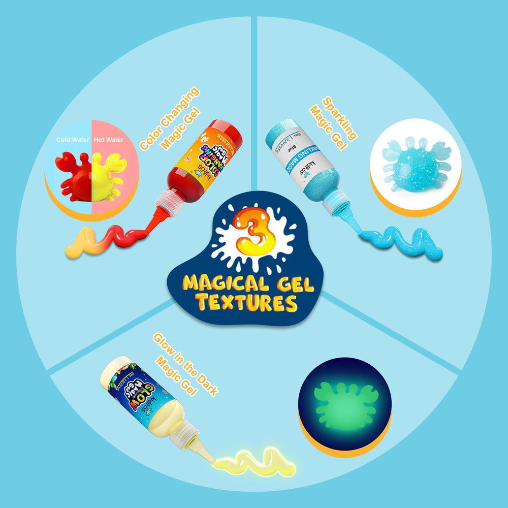 Kiditos Magic Water Elf Kit color-changing gels add dynamic moments in water play