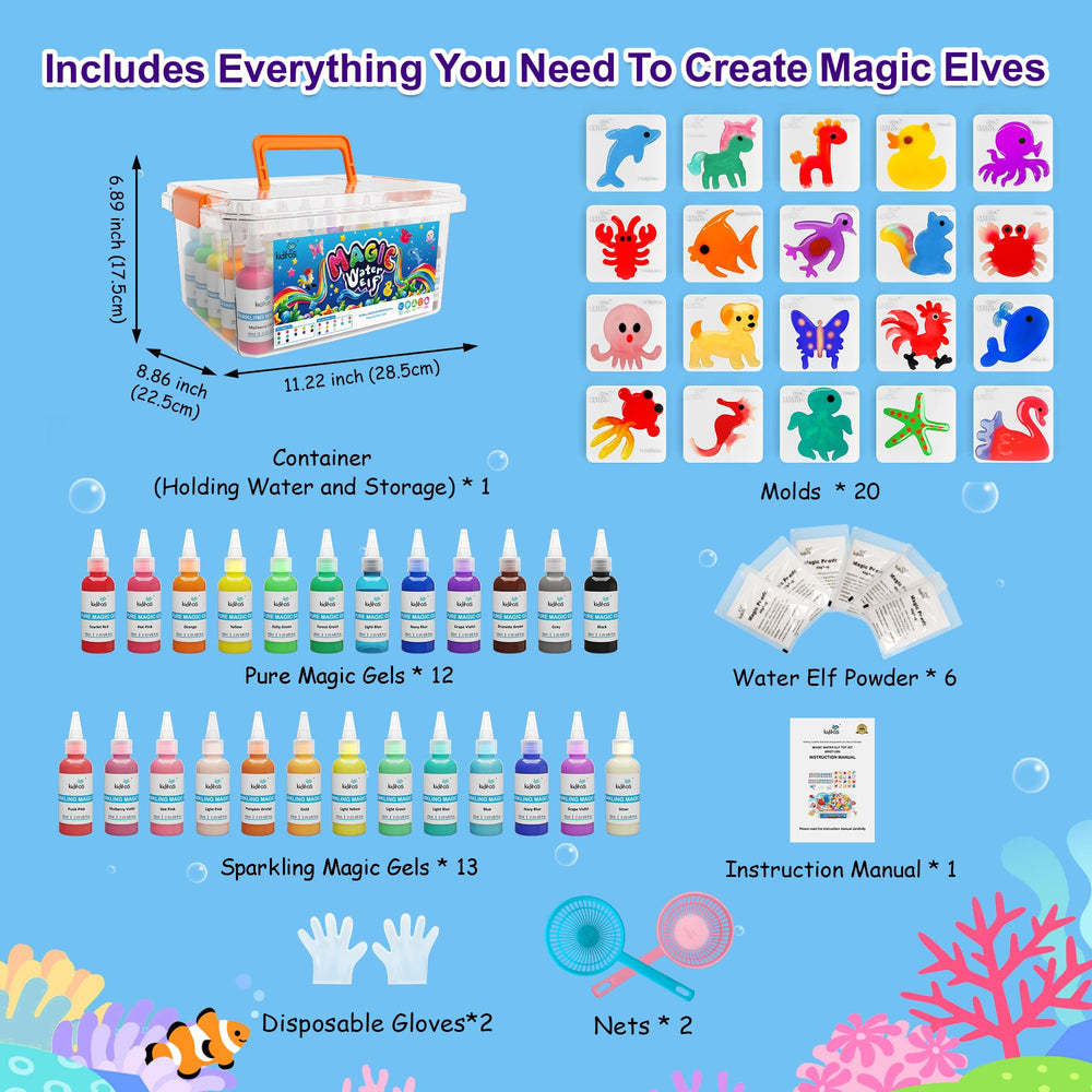 Non-toxic magic gel textures from Kiditos for sensory exploration