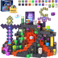 Kidiyee magnetic blocks Mine World assembly for imaginative, hands-on construction fun