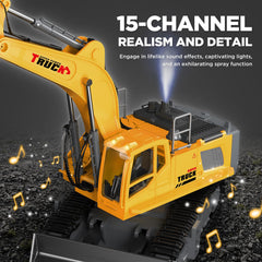 KIDMARKT 15-channel control for precise excavator movements and advanced pretend engineering.