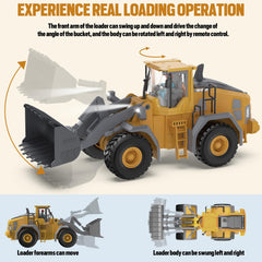 KIDMARKT wheel loader 4WD stability across surfaces.