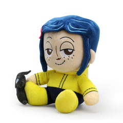 Kidrobot Coraline and The Cat Phunny plush back view highlights the character's charm