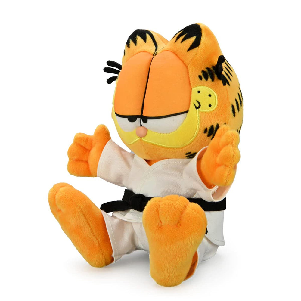 Kidrobot Garfield karate gi plush, back view, compact 8-inch size for desks.